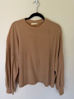 VICI Tan Ribbed Sweater